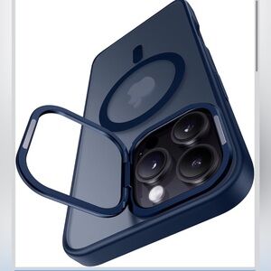 CASEKOO Slimmest Case with Stash Stand & MagSafe for iPhone Blue